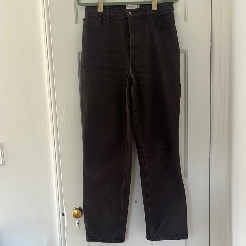 Abercrombie & Fitch Brown Straight Leg Jeans